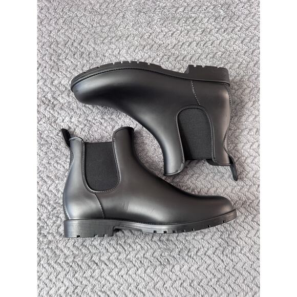 Asgard Womens Ankle Rain Boots Waterproof Chelsea Ankle Low Black 39 (US 8.5) - Picture 6 of 7